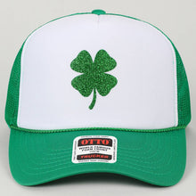 Load image into Gallery viewer, Glitter Four Leaf Clover Logo Foam Trucker Hat