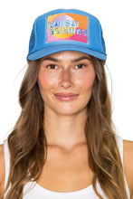 Load image into Gallery viewer, Sunset Sunrise Trucker Hat in Blue