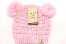 Load image into Gallery viewer, BABY Solid Double Pom CC Beanie