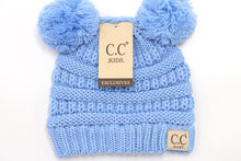 Load image into Gallery viewer, BABY Solid Double Pom CC Beanie