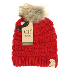 Load image into Gallery viewer, BABY FUR POM CC BEANIE