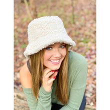 Load image into Gallery viewer, SHERPA BUCKET HAT WITH RUBBER PATCH